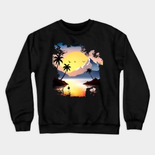Tropical Island Paradise - Tropical Vibes Crewneck Sweatshirt